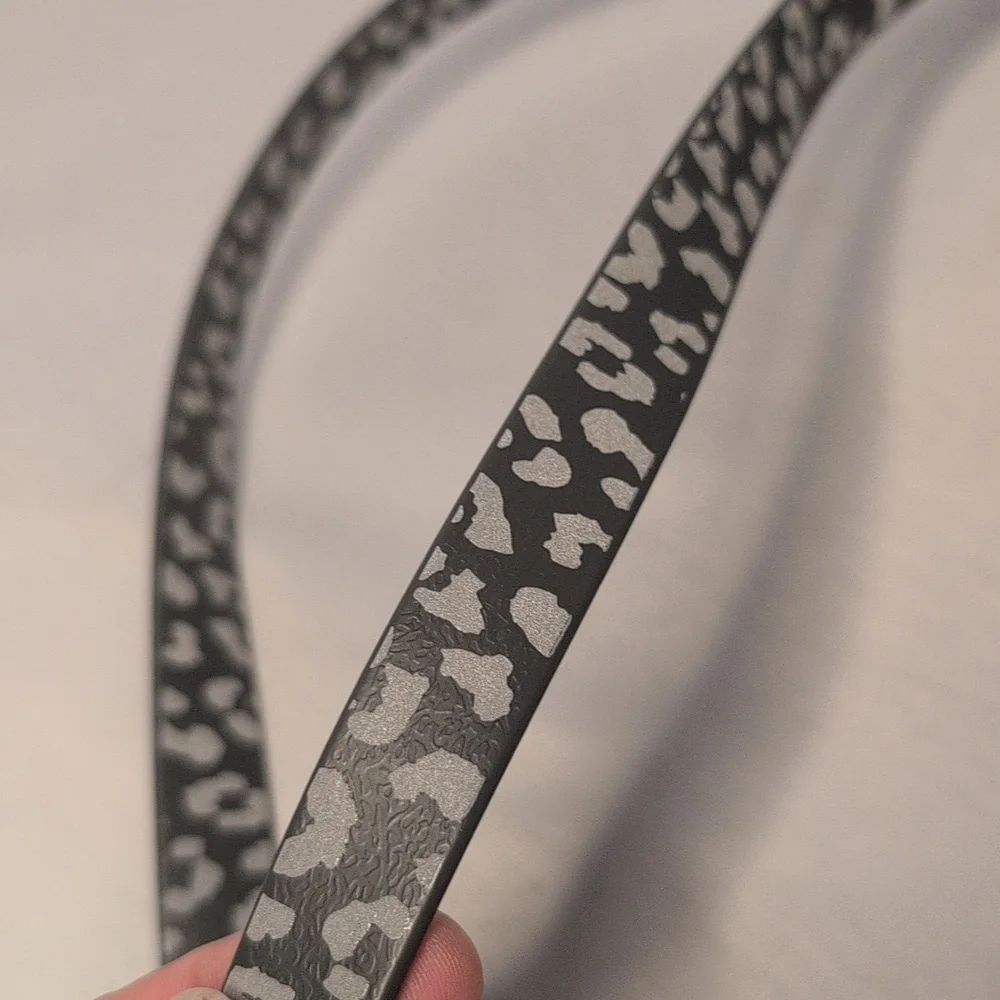 Hunter T-Leash Plastic Grey Reflective Leopard Print Pet Leash